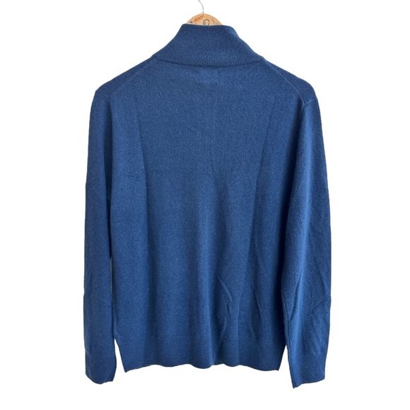 J Crew Navy Blue Full Zip Cashmere Sweater Mens Size S NEW - Picture 3 of 10
